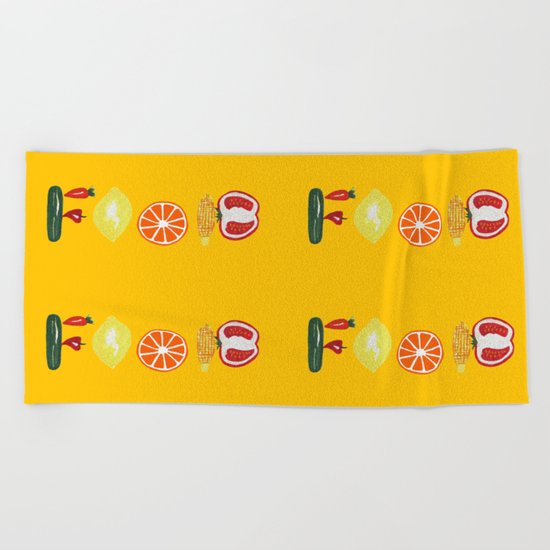 Good Food Beach Towel