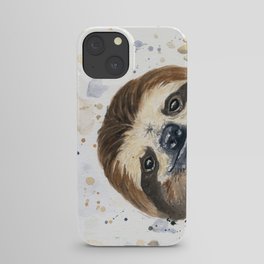 Sloth watercolor iPhone Case