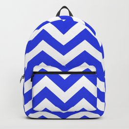 Palatinate blue - blue color - Zigzag Chevron Pattern Backpack