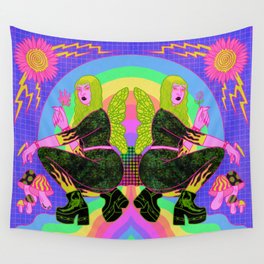 Green Fairies Wall Tapestry