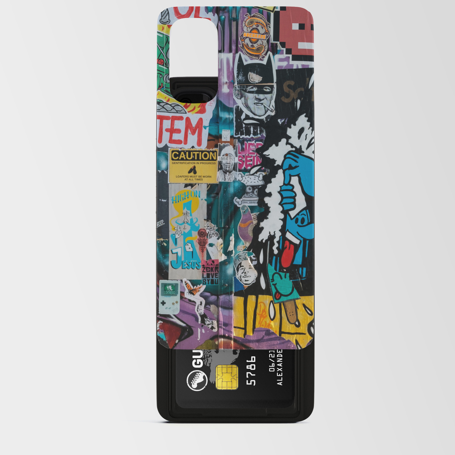 Sticker And Graffiti Wall Background 3 Berlin Street Art Photography Android Card Case By Ohaniki Society6