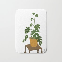 Monstera Plant Bath Mat | Greenery, Fensterblatt, Monsteradeliciosa, Plant, Drawing, Ipadart, Pflanze, Houseplant, Zimmerpflanze, Digital 