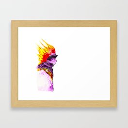 Head's on fire Framed Art Print
