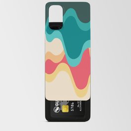 Waves Rippling and Cascading At The Beach Abstract Nature Art In Summer Beach Color Palette Android Card Case