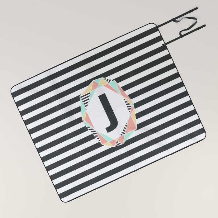 Monogrammed picnic blanket discount