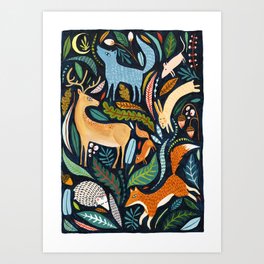 Woodland Animals Kunstdrucke