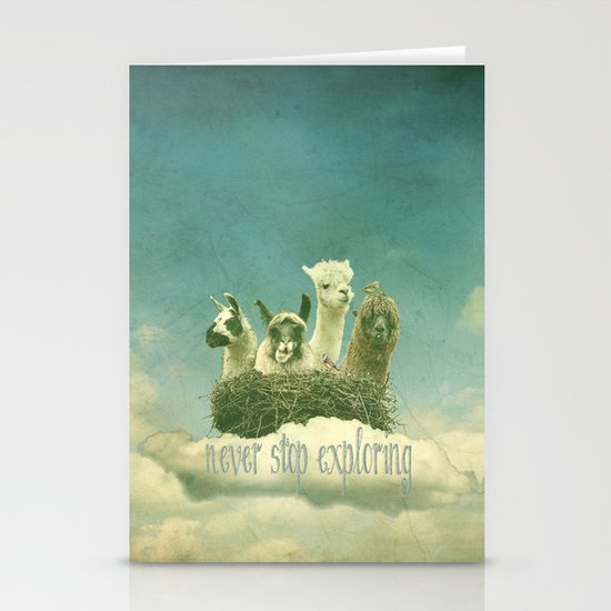 NEVER STOP EXPLORING THE CLOUDS Stationery Cards