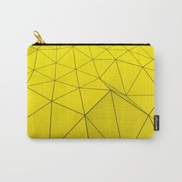 Yellow low poly displaced surface with black lines Carry-All Pouch