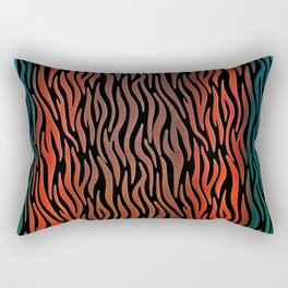 Southwestern Colorstream I - teal, red, taupe abstract Rectangular Pillow