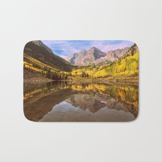 mountains. Mirror Lake Bath Mat