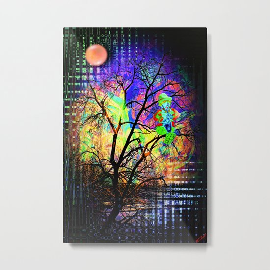 Funny World Clown Metal Print