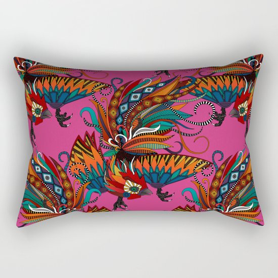 rooster ink pink Rectangular Pillow