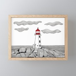 Peggy's Cove Lighthouse Framed Mini Art Print