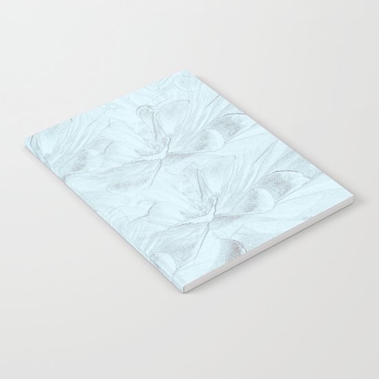 Delicate Mint Green Floral Abstract Notebook
