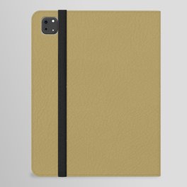 Dark Brown Solid Color Pantone Burnished Gold 16-0737 TCX Shades of Yellow Hues iPad Folio Case