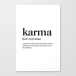 Karma Definition Canvas Print