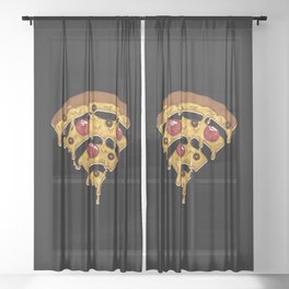 Pizza WLAN Sheer Curtain