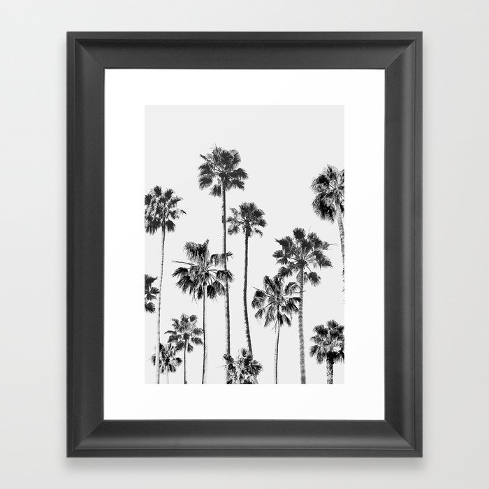 Black & White Palms 3 Framed Art Print