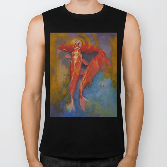 Koi Bubbles Biker Tank