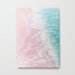 Soft Blush Pink Turquoise Ocean Dream #1 #water #decor #art #society6 Metal Print