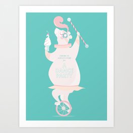 There is always time for a Dance Party (aqua) Art Print