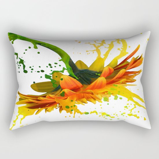 Liquid Daisy Rectangular Pillow