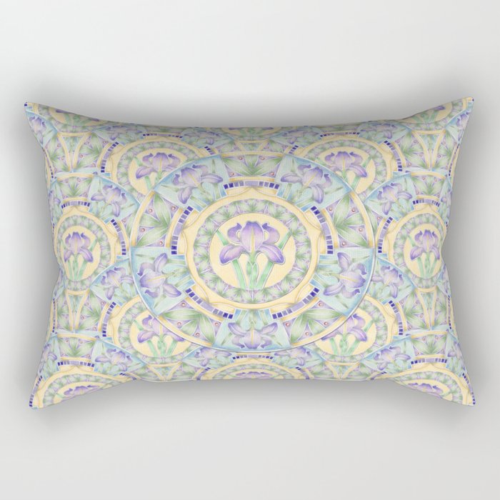 Iris Nouveau Rectangular Pillow