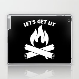 Let's Get Lit Bonfire Summer Camping Laptop Skin