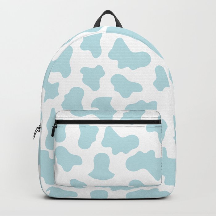 Baby Blue Cow Print Pattern Backpack
