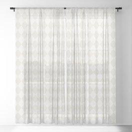 White Harlequin Sheer Curtain