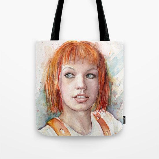 Leeloo Portrait Fifth Element Art Tote Bag