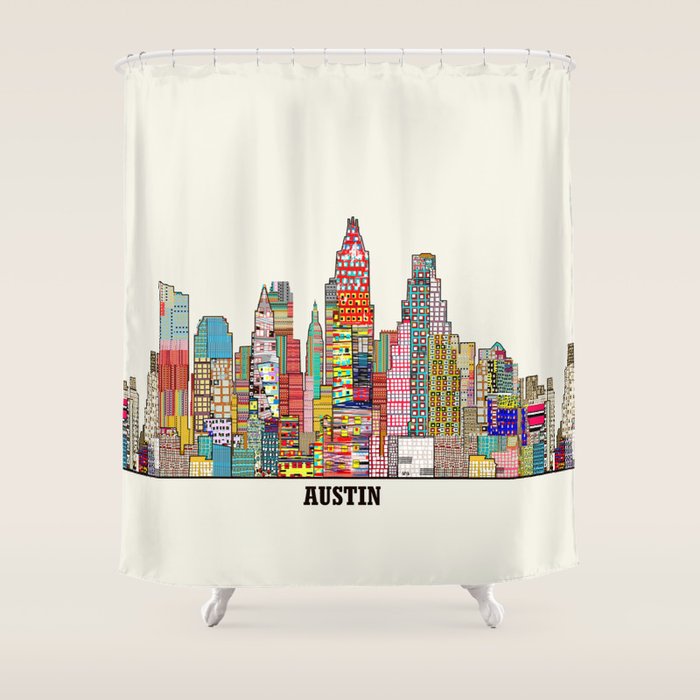 Austin texas Shower Curtain by bribuckley Society6