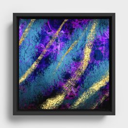 Geode Agate Marble Framed Canvas