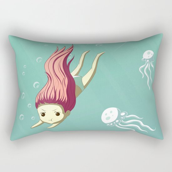 Diver Rectangular Pillow