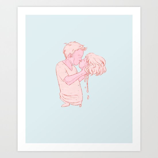 Kissy Face Art Print