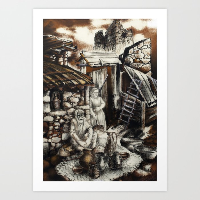 Traders of Copper Vessels, Osetia Art Print