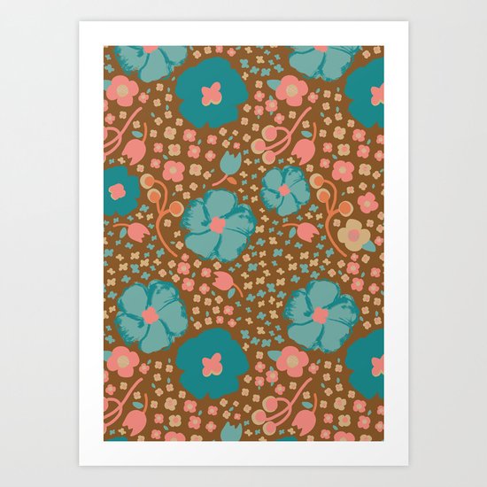 Town Square Floral Art Print