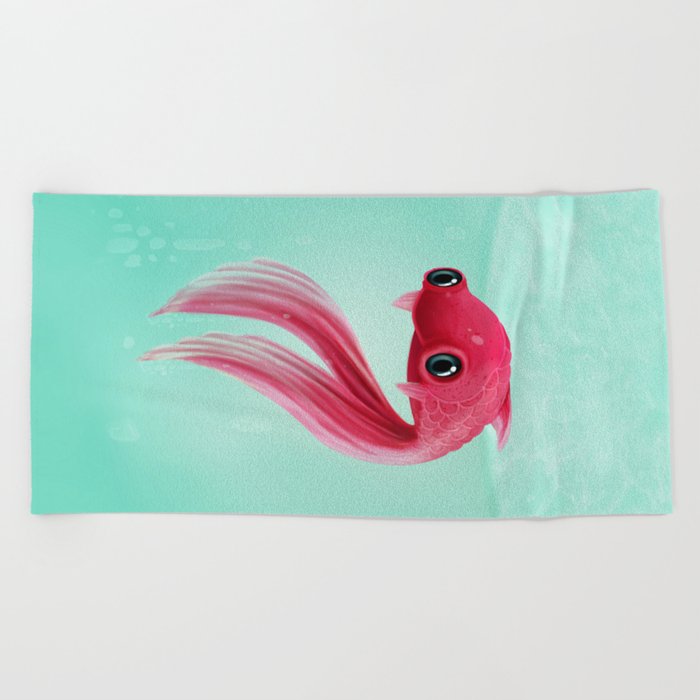 Little Fish Coy Koi Beach Towel