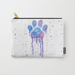 Watercolor Paw Print Carry-All Pouch