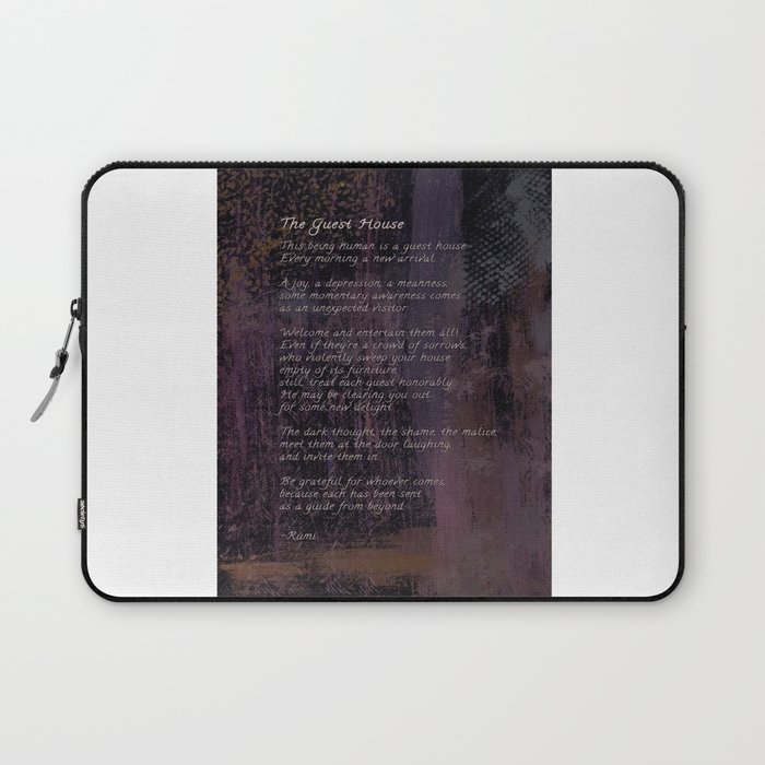 The Guest House by Rumi, Poetry Abstract Wall Art Laptop Sleeve