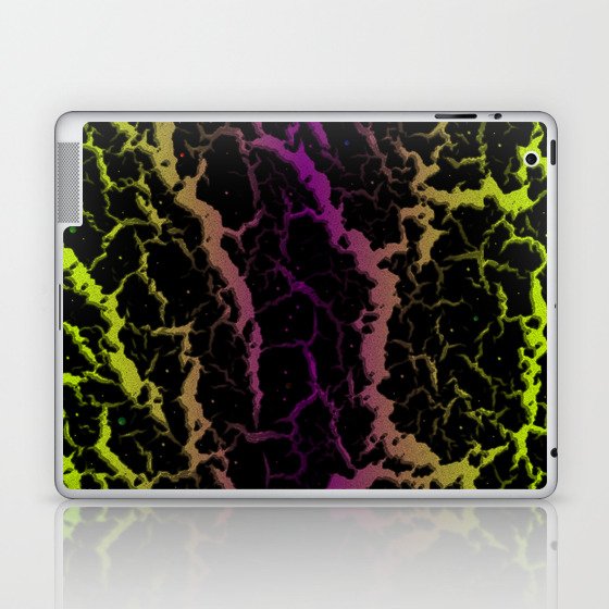Cracked Space Lava - Lime/Purple Laptop & iPad Skin