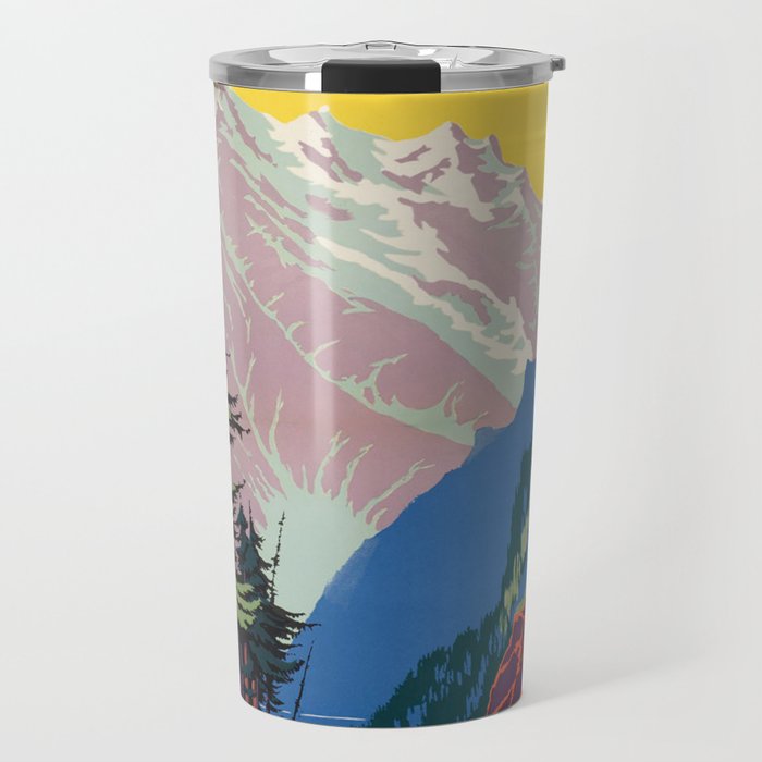 Vintage poster - Colorado Rocky Mountains Travel Mug