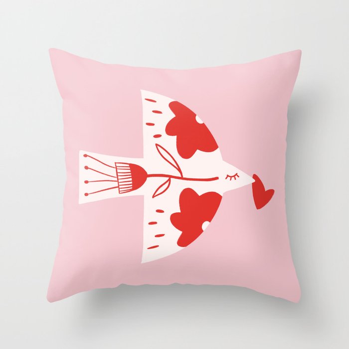 Peace dove with love Throw Pillow