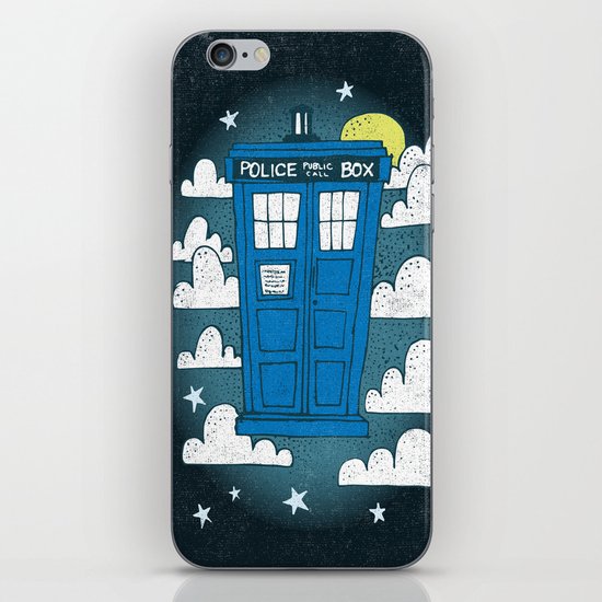 blue box iPhone & iPod Skin