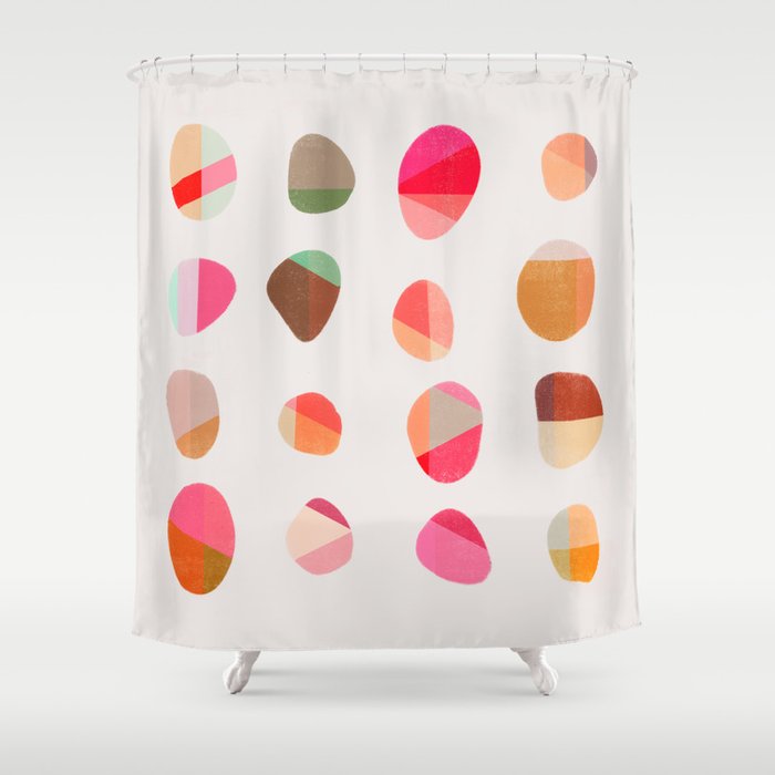 Painted Pebbles 5 Shower Curtain
