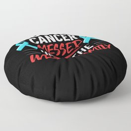 Prostate Cancer Blue Ribbon Survivor Awareness Floor Pillow