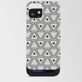Black and white triangles iPhone Card Case