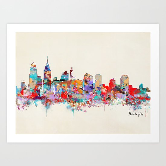 Philadelphia Pennsylvania skyline Art Print