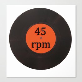 Vintage Vinyl music record 45 rpm 7 inch single Canvas Print