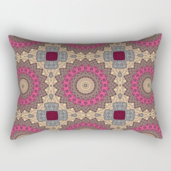 Lazy patchwork . Abstraction . Rectangular Pillow